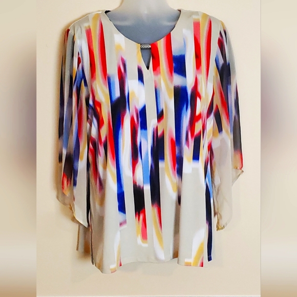 JM Collection Tops - Vibrant JM Collection Blouse XL